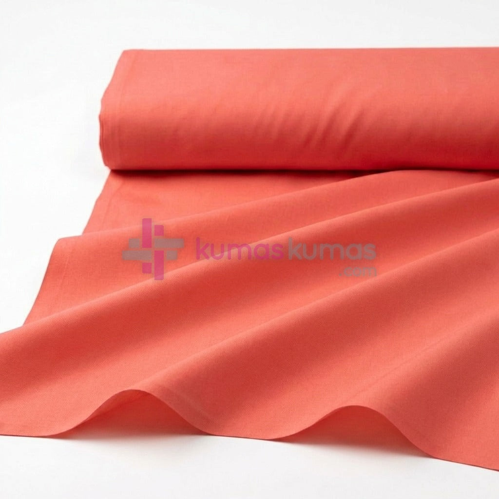 Duz Poplin 175 Mercan